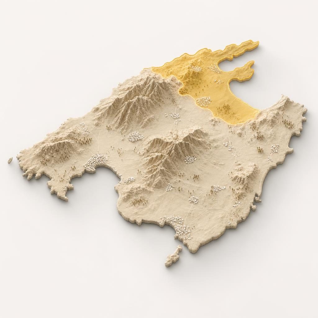 Map of North coast Mallorca